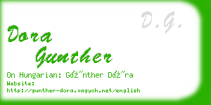 dora gunther business card